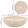 vidaXL Waschbecken 40x12 cm Marmor Creme