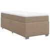 vidaXL Boxspringbett mit Matratze Cappuccino-Braun 90x200cm Kunstleder
