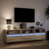 vidaXL TV-Wandschrank mit LED Sonoma-Eiche 180x31x45 cm
