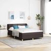 vidaXL Boxspringbett mit Matratze Dunkelbraun 160 x 200 cm Stoff