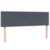 vidaXL Boxspringbett mit Matratze Dunkelgrau 140x220 cm Samt