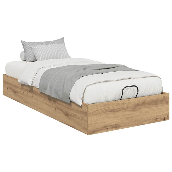 vidaXL Ottoman Bettgestell Artisan-Eiche 100 x 200 cm Holzwerkstoff