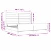 vidaXL Bettgestell mit Kopfteil Dunkelbraun 200 x 200 cm Stoff