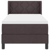 vidaXL Boxspringbett mit Matratze mit Matratze Dunkelbraun 80 x 200 cm