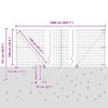 vidaXL Zaun mit Pfosten Grau 1 x 10 m Stahl und PVC