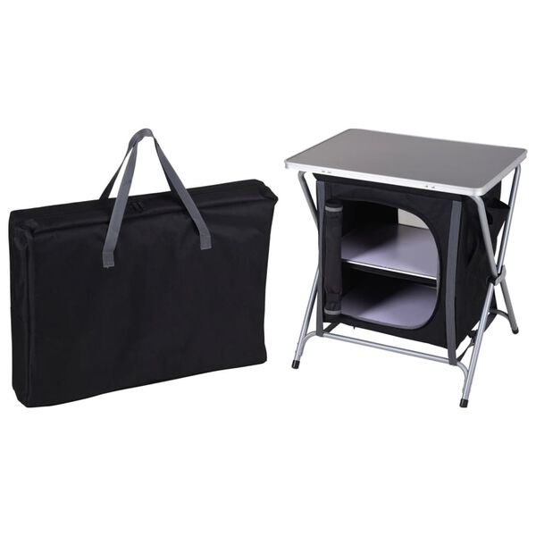 Redcliffs Campingschrank Klappbar Schwarz 60x45x64 cm