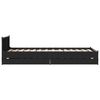 vidaXL Bettgestell mit Schubladen Schwarz 75x190 cm Holzwerkstoff
