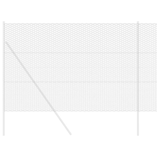 vidaXL Hexagonzaun Grau 1.6 x 25 m PVC