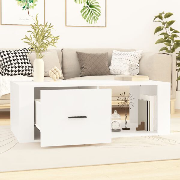 vidaXL Couchtisch Wei&szlig; 100x50,5x35 cm Holzwerkstoff