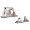 vidaXL Schweberegale 2 Stk. Grau 80x23,5x3,8 cm MDF