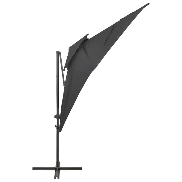 vidaXL Ampelschirm mit L&uuml;ftung 250x250 cm Anthrazit