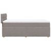 vidaXL Boxspringbett mit Matratze Taupe 90x200 cm Stoff