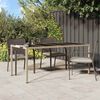 vidaXL Garten-Eßtisch Beige 190 x 90 x 75 cm Poly Rattan
