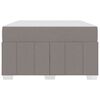 vidaXL Bettrahmen mit Matratze Taupe 120 x 200 cm Stoff