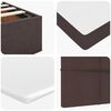 vidaXL Ottoman-Bett mit Matratze Dunkelbraun 200x200 cm Stoff