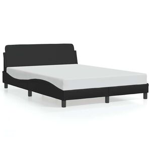 vidaXL Bettgestell "Dover" Schwarz 140x200 cm Kunstleder