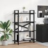 vidaXL B&uuml;cherregal Schwarz Eichen-Optik 100 x 33,5 x 140 cm