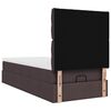 vidaXL Ottoman-Bett mit Matratze Dunkelbraun 80x200 cm Stoff