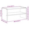 vidaXL Schuhregal Stapelbar Grau Sonoma 60x30x30,5 cm