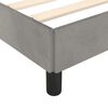vidaXL Bettgestell ohne Matratze Hellgrau 90x200 cm Samt