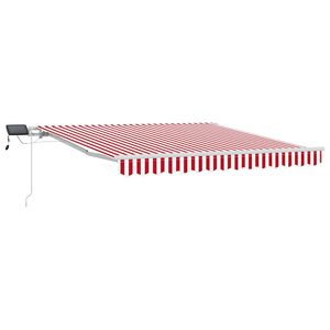 vidaXL Ausziehbare Markise Rot und Wei&szlig; 300 x 250 cm