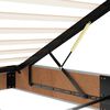 vidaXL Ottoman-Bett mit Matratze & LEDs Hellgrau 120x190 cm Stoff