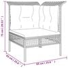 vidaXL 6-tlg. Garten-Lounge-Set mit Kissen Grau Poly Rattan
