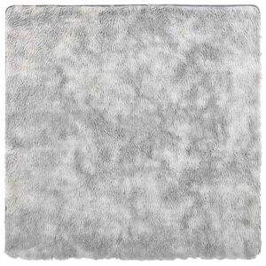 vidaXL Teppich Shaggy Hochflor NAVARRA Silbergrau 240x240 cm Polyester