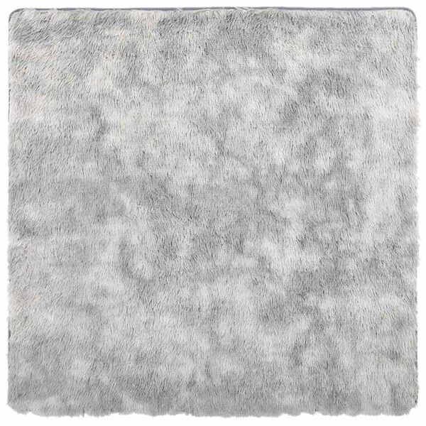 vidaXL Teppich Shaggy Hochflor NAVARRA Silbergrau 240x240 cm Polyester