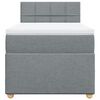 vidaXL Boxspringbett mit Matratze Hellgrau 90x200 cm Stoff