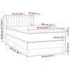 vidaXL Boxspringbett mit Matratze Taupe 90x200 cm Stoff