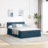 vidaXL Ottoman-Bett mit Matratze Dunkelblau 140x200 cm Samt