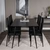 Venture Home Esszimmerst&uuml;hle 2 Stk. Slim Lederoptik Schwarz