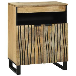 vidaXL Sideboard Braun 60 x 33 x 75 cm massives Mangoholz