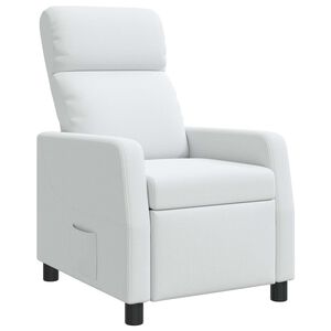 vidaXL Liegesessel Wei&szlig; Stoff