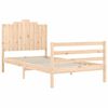 vidaXL Massivholzbett mit Kopfteil 100x200 cm