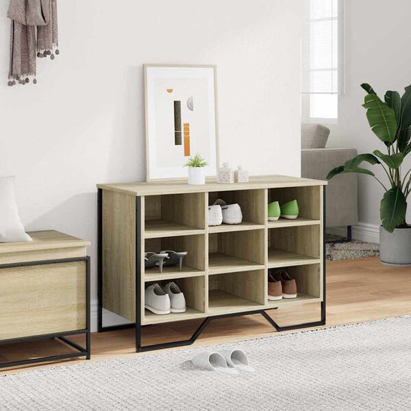 vidaXL Schuhregal Sonoma-Eiche 90x38x61,5 cm Holzwerkstoff