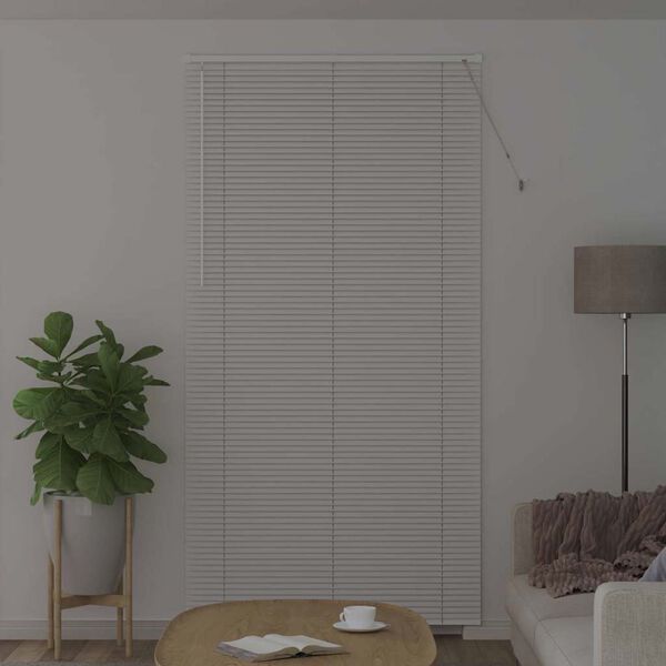 vidaXL Balkenjalousien Wei&szlig; 220 x 120 cm Aluminium