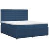 vidaXL Boxspringbett mit Matratze mit Kopfteil Blau 140 x 200 cm Stoff