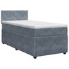 vidaXL Boxspringbett mit Matratze Dunkelgrau 80 x 200 cm Samt