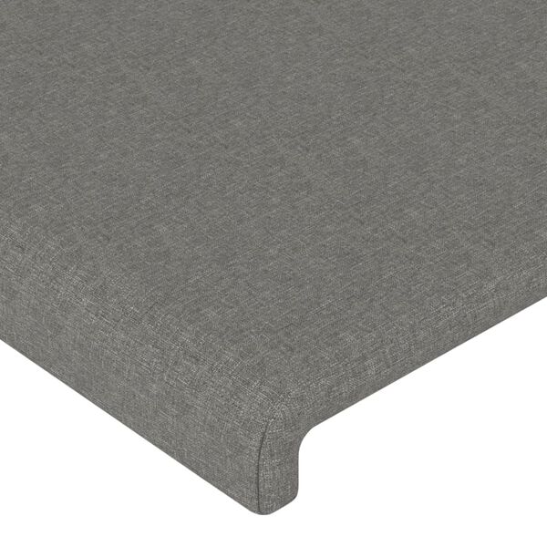vidaXL Kopfteile 2 Stk. Dunkelgrau 80x5x78/88 cm Stoff