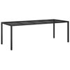 vidaXL 9-tlg. Garten-Essgruppe mit Kissen Schwarz Poly Rattan und Glas