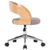 vidaXL Drehbare Esszimmerst&uuml;hle 6 Stk. Taupe Bugholz und Stoff