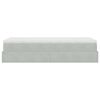 vidaXL Ottoman-Bett mit Matratze Hellgrau 90x200 cm Samt