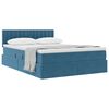 vidaXL Aufbewahrungsbett mit Matratze Dunkelblau 140 x 190 cm Samt