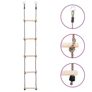 vidaXL 5-Stufen-Leiter 210 cm Kiefer Massivholz