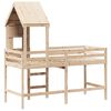 vidaXL Hochbett mit Leiter und Dach 90x200 cm Massivholz Kiefer