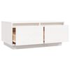 vidaXL Couchtisch Wei&szlig; 80x50x35 cm Massivholz Kiefer