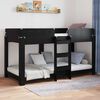 vidaXL Etagenbett f&uuml;r Kinder Schwarz Eichen-Optik 90 x 200 cm