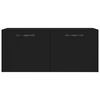 vidaXL Wandschrank Schwarz 80x36,5x35 cm Holzwerkstoff